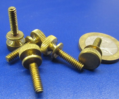 Vite a Pollice in Ottone a Spalla Svasata, Dia 3/8", Lunghezza 6-32 x 1/2", 25 Pezzi - Foto 11 di 11