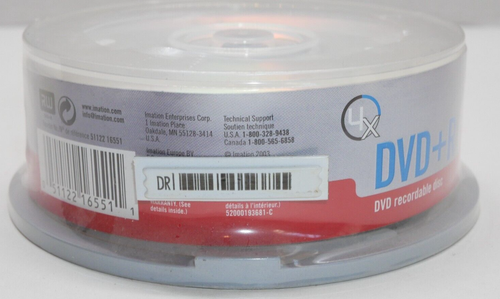 NEW Genuine Imation DVD+R Blank Recordable Discs 4.7GB 25-Pack Spindle Sealed - Picture 4 of 4