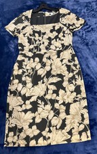 Banana Republic Sophia Floral Dress Square Neck Sz6 Back Zip Stretch Fairygrunge
