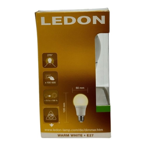 LEDON LED Birne E27 Edison 8,5 Watt Doppelklick dimmbar 2700K warmweiß - Bild 2 von 4