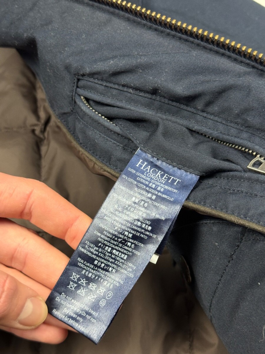 Hackett Down Arctic Parka Navy Size S | eBay