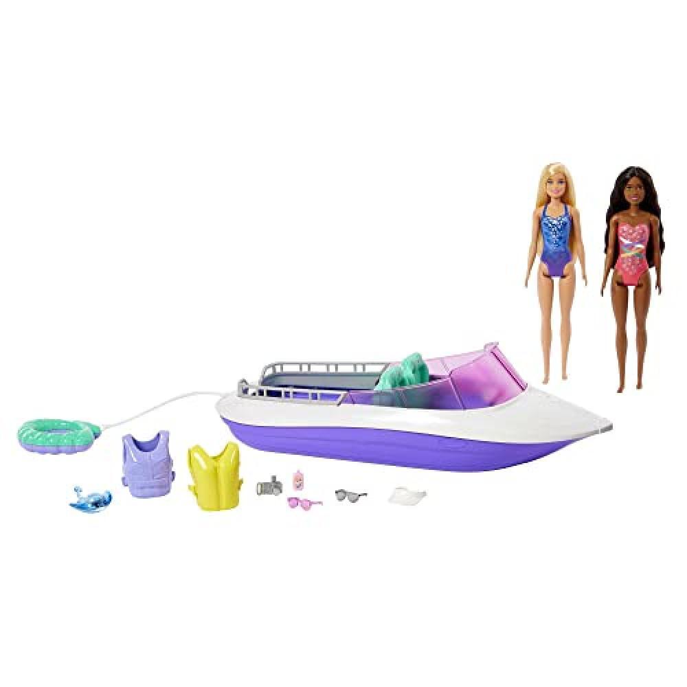(TG. Piccolo) Barbie - Barbie Sirene playset con 2 Barbie e barca galleggiante d