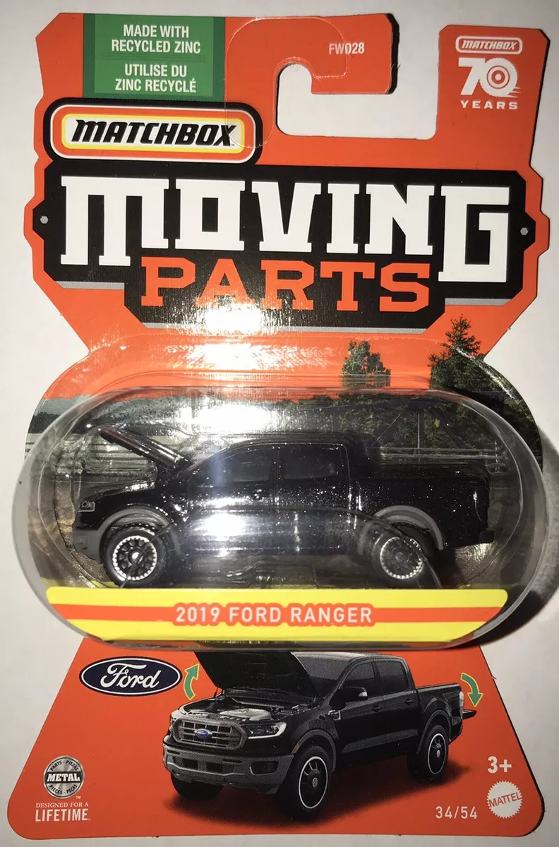 2022 Matchbox Moving Parts 2019 Black Ford Ranger 34 54 New Ages 3