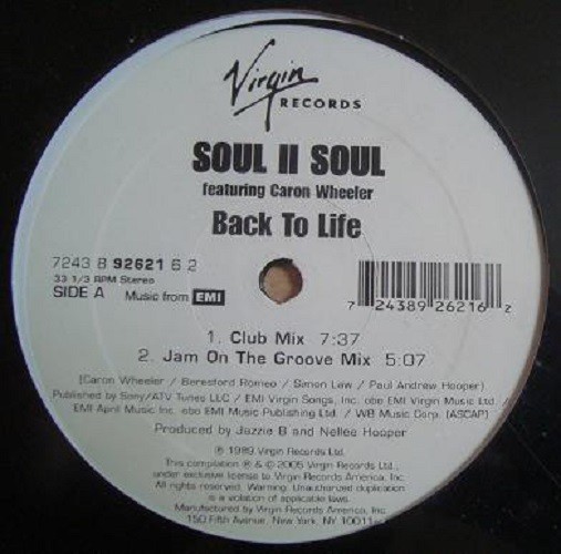 Soul II Soul Back To Life 2005 Vinyl LP Reissue