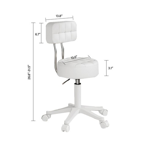 Rolling Saddle Stool with Wheels Heavy Duty Salon Stool Chair Height Adjustable - Picture 18 of 18