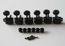 Black Split Shaft Vintage Guitar Tuning Keys Tuners Machine Heads for Strat Tele