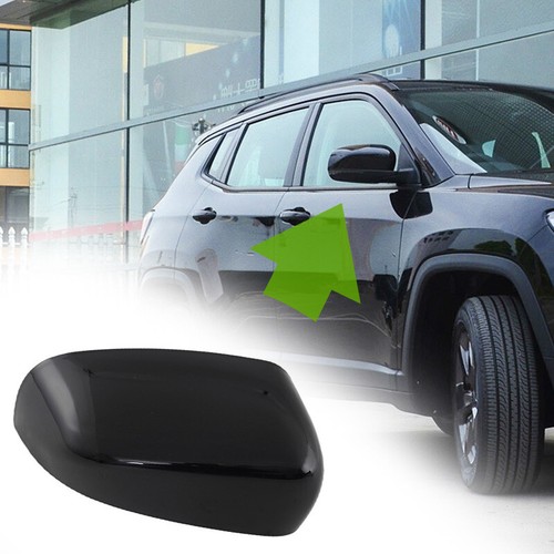 Cubierta de tapa de espejo retrovisor lateral derecho para Jeep Compass 2017-2023 negro brillante. - Imagen 6 de 13