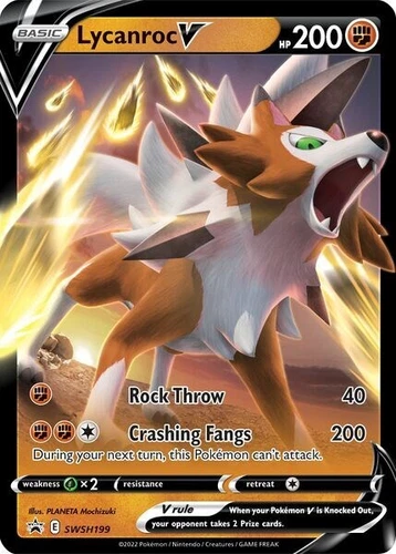 Lycanroc V SWSH199 SWSH: Sword & Shield Promo Cards