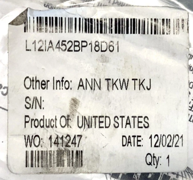 Aventics L12IA452BP18D61 NUMATICS L1 Series Line Mount Cylinder Ports PSIG-AIR - Image 2 of 4