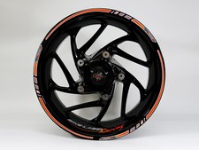 Felgenrand Aufkleber Motorrad Touring Orange Racing 19-21 und 17-19 Zoll im Set 