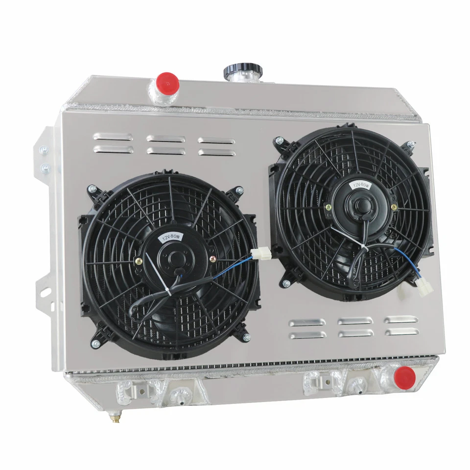 Ventilador de cubierta de radiador de 3 filas + relé para Nissan Datsun 280Z 280ZX L6 1975-1983 2,8 L Foto 3 de 4