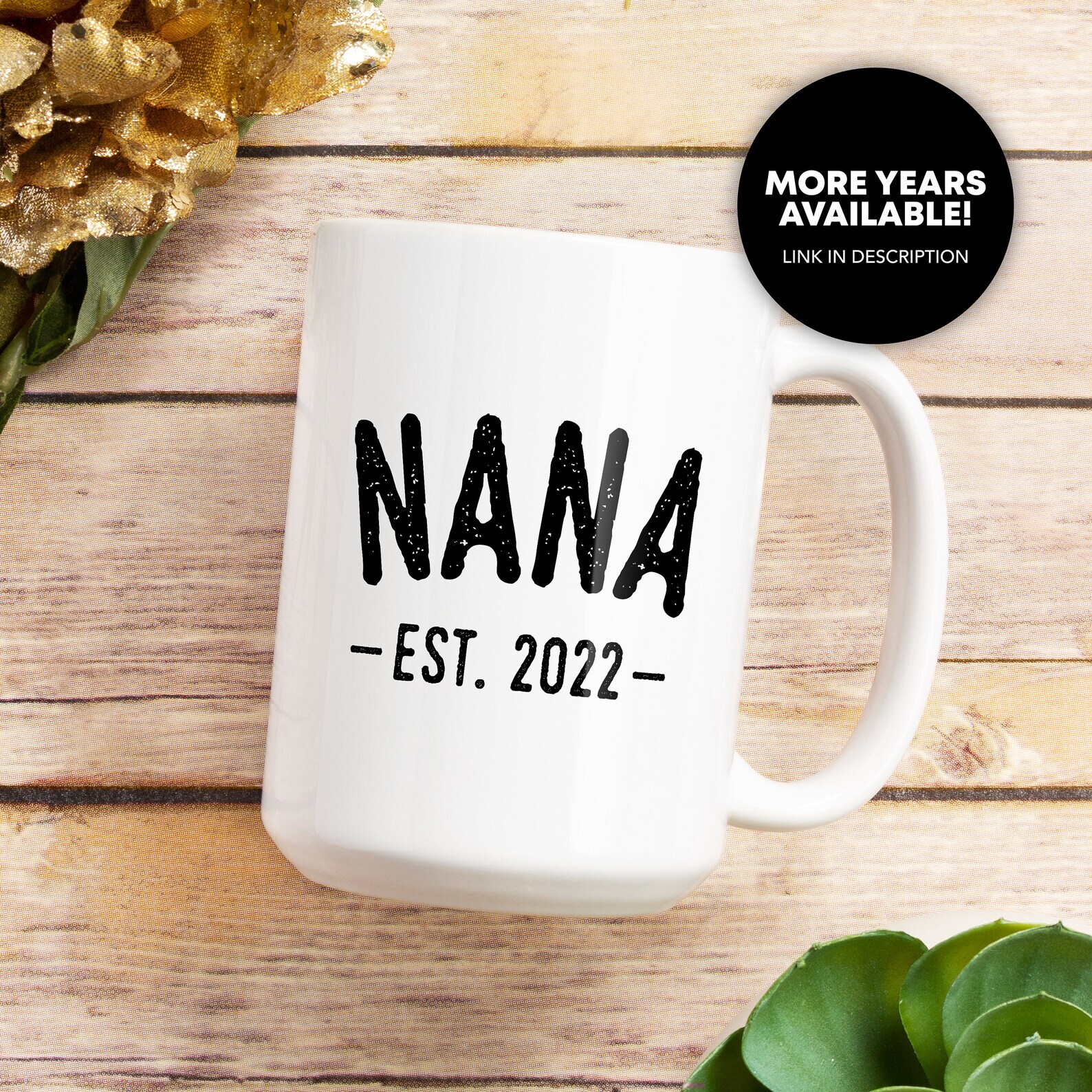 Nana Est 2022 Coffee Mug Promoted To Nana Mug Grandmother 2022 Nana To Be