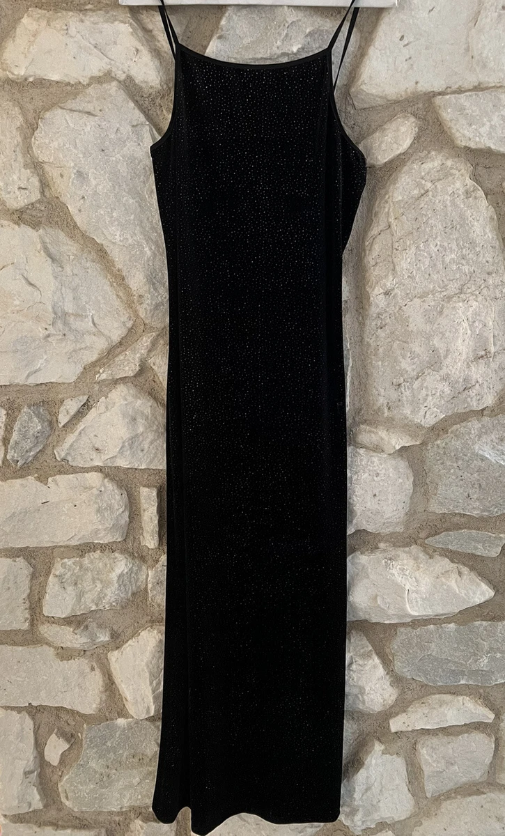 Womens black top sparkly dress