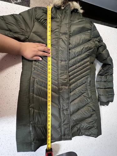 ABERCROMBIE & FITCH WOMENS DOWN FILLED PARKA JACKET COAT OLIVE SIZE M - Picture 9 of 10