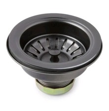   NEW Signature Hardware Atlas 3-1/2" Basket Strainer Gunmetal Black Finish NEW
