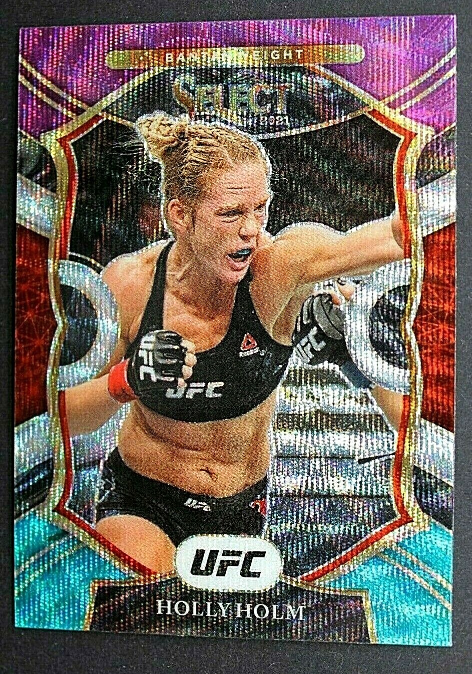 2021 PANINI UFC SELECT Debut Edition HOLLY HOLM Concourse TRI-COLOR PRIZM #54 💎