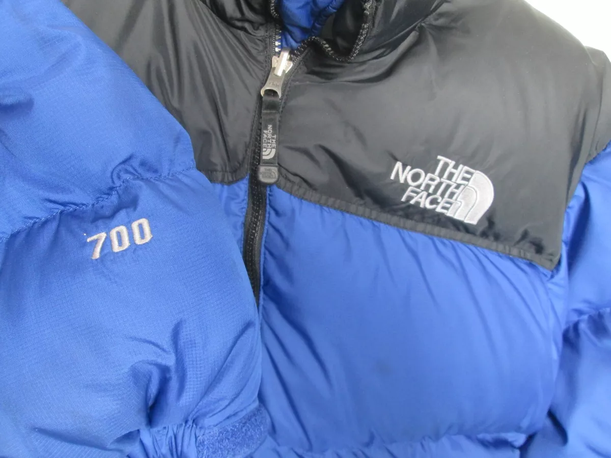 The North Face Nuptse 700 Goose Down Jacket sz L Blue Retro Vtg 1990s TNF  Puffer