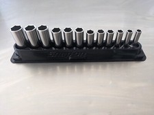 Snap On 38 Drive 6-point Deep 12-piece Metric Socket Set 8-19mm 212sfsmy
