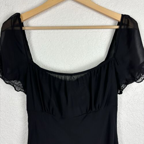 Liz Claiborne Womens Dress Sz 4 Black Dark Romantic Whimsygoth Fairy Minimal - Picture 7 of 10
