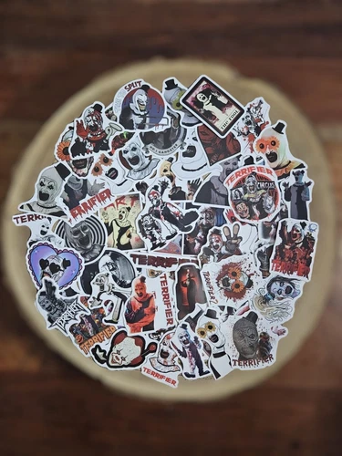 🍀 50 Terrifier-Design Horror Aufkleber Sticker für z.B. Laptop Handy 