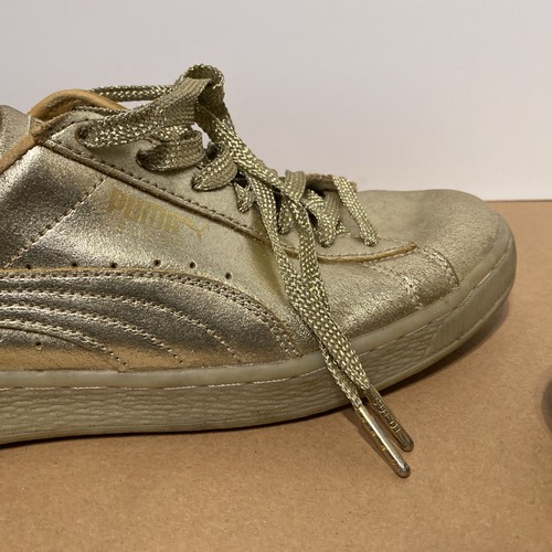 Size 8 - PUMA Suede 50th Anniversary Gold - Preowned Lightly Used - Picture 16 of 24