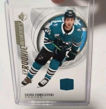 2020-21 UPPER DECK SP ROOKIE AUTHENTICS JERSEY SASHA CHMELEVSKI #113 SHARKS