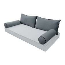 SLIPCOVER ONLY Contrast Twin Style V2 Velvet Indoor Daybed Bolster Cushion AD347