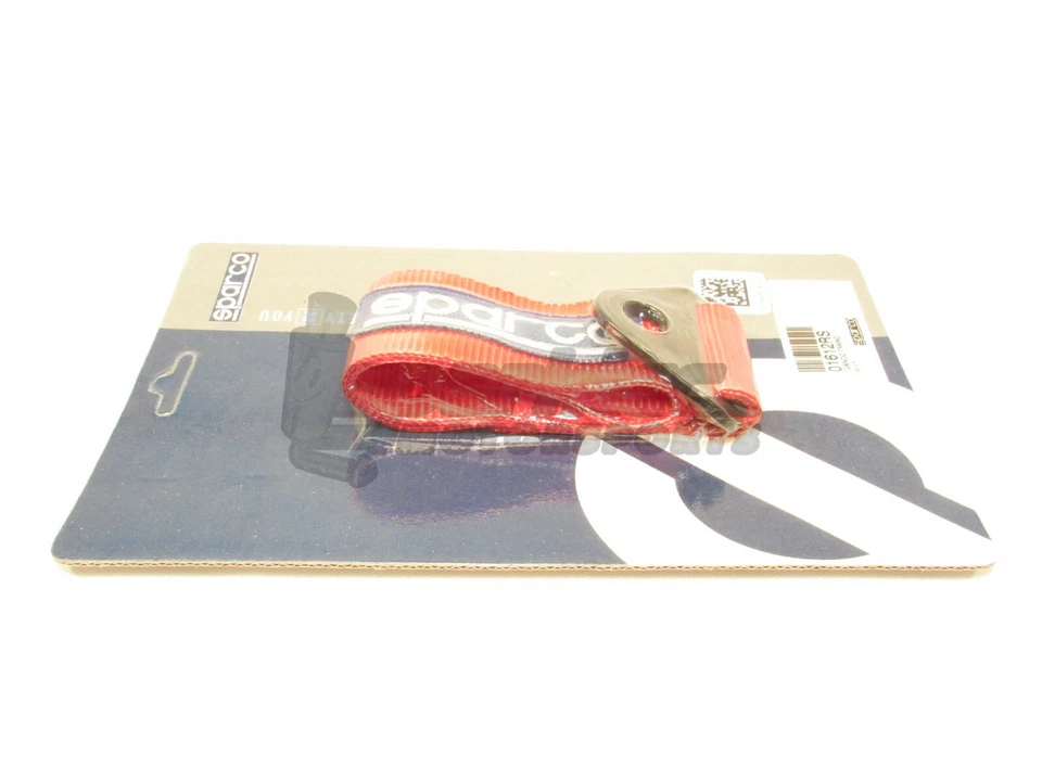 Sparco Tow Strap Hook Red Lightweight Fabric Rated for 6,600lbs Max Load 01637RS - Image 3 of 3