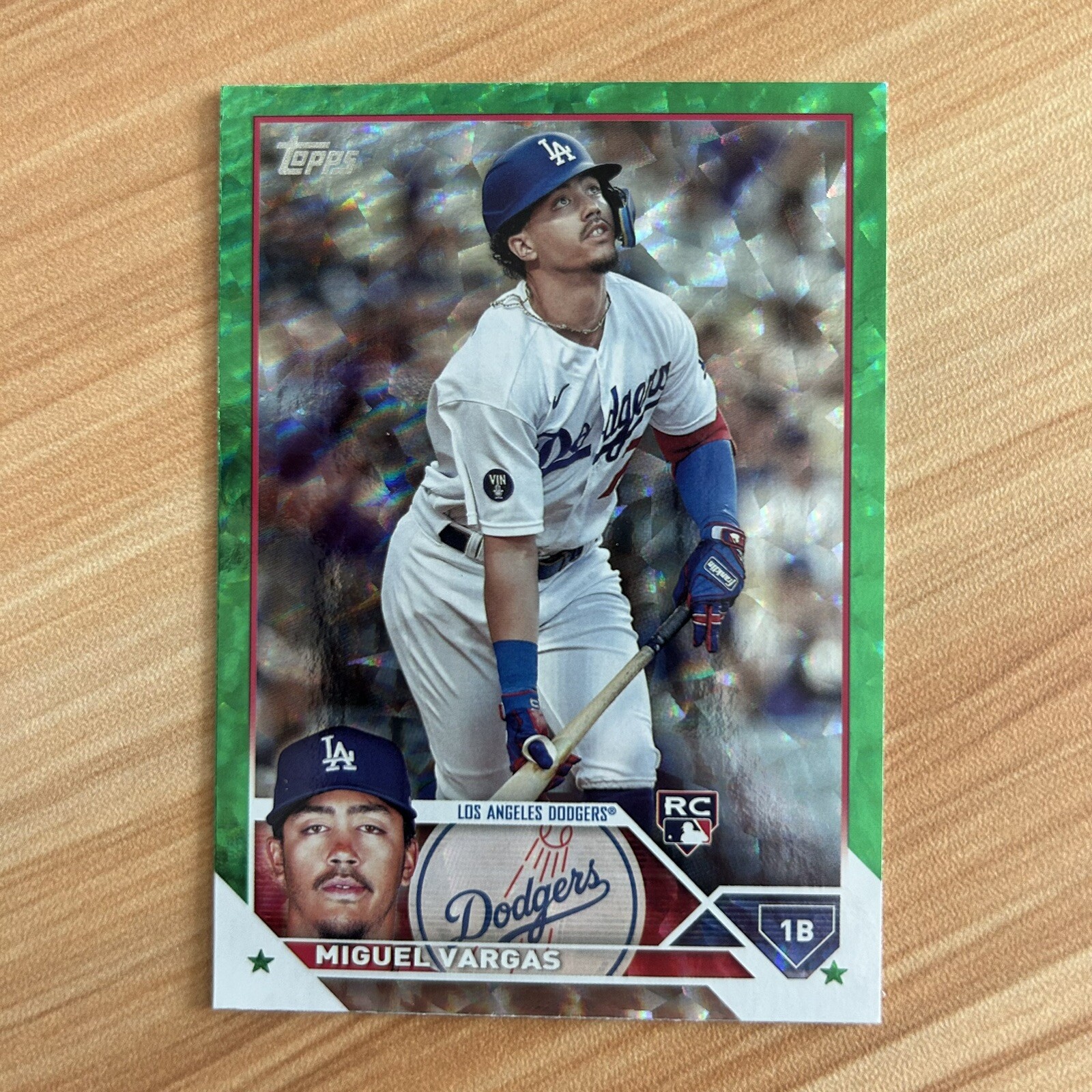 2023 Topps Miguel Vargas Rookie RC /499 Green Foil Los Angeles Dodgers #163