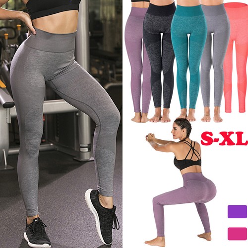 Women Slim Yoga Pants High Waist Tummy 