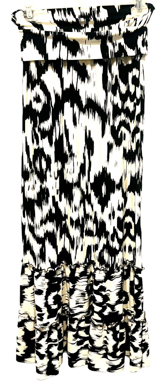 CURATIONS Maxi Skirt Black and White - Women's Size XS / Extra Small-image