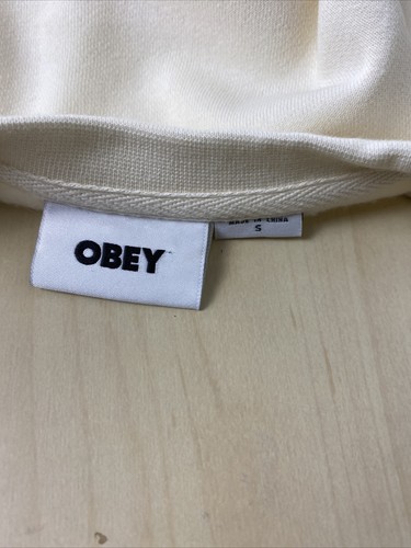 Obey Lady Crew Sweatshirt Women’s Small embroidered White Colorful Pull Over - Picture 5 of 8