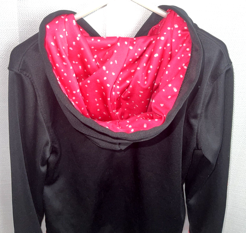 Under Armour Girls Hooded Jacket Size 6 Black Pink B20*O - Picture 4 of 5