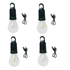 4x USB LED Camping Tent Light Bulb Fishing Lantern Outdoor Portable Hanging Lamp