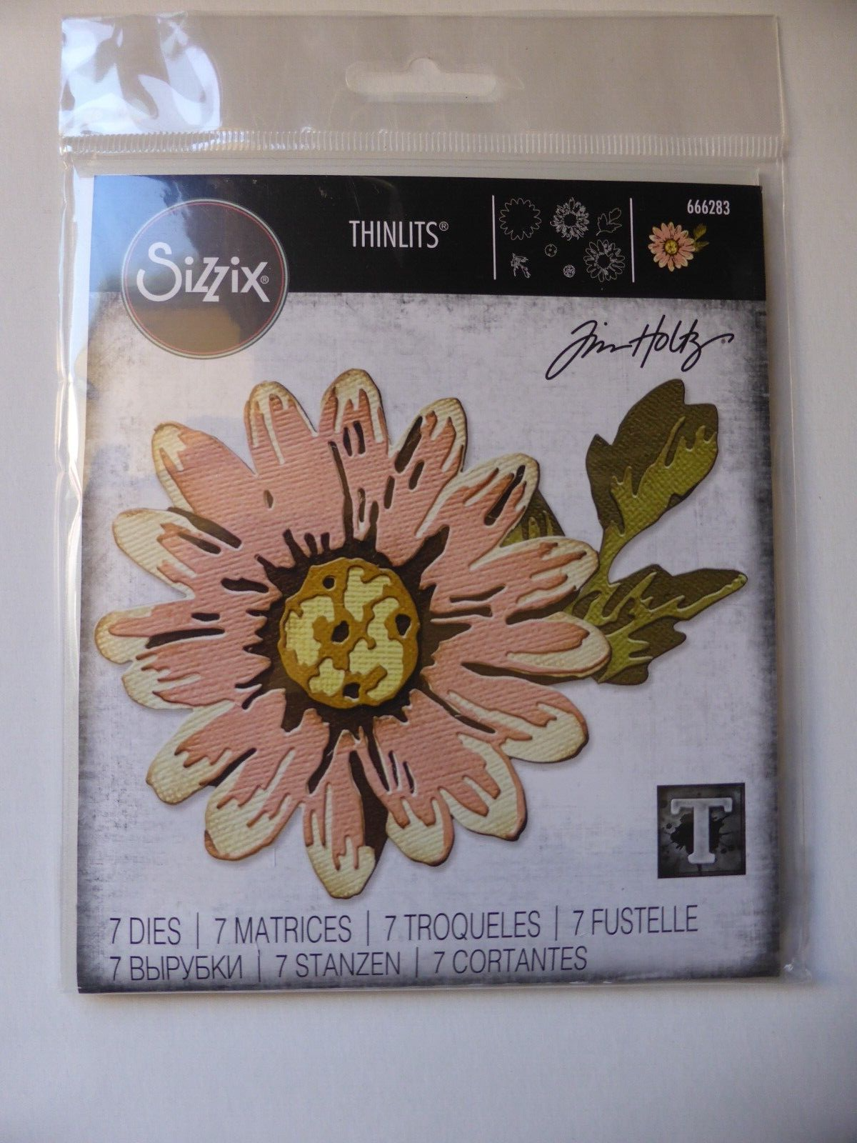 NEW Sizzix *TIM HOLTZ* Thinlits dies 666283 'BLOSSOM' 7x dies