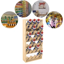 6 Tier 24 Can Spray Paint or Lube Can Wall Mount Storage Holder Rack Lube Holder