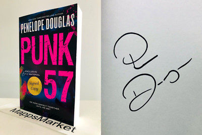 SIGNED Punk 57 by Penelope Douglas 1st/1st (2023, Trade Paperback) BONUS CONTENT