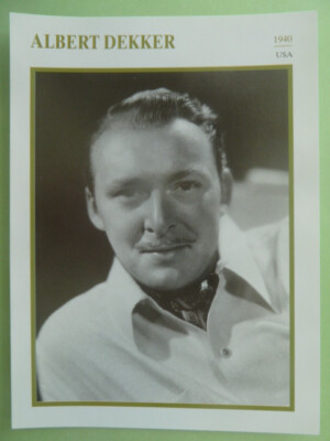 ALBERT DEKKER - Portrait - Star-Foto/Sammelbild-Karte/Enzyklopädie des Films