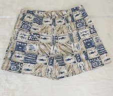 R Y Sport Swim Trunks Men XXL Blue/Beige Fish Vacation Beach Swim Surf E66