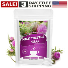 Organic Milk Thistle Seed Tea Bags - 24 Count Liver Cleanse  Detox Support