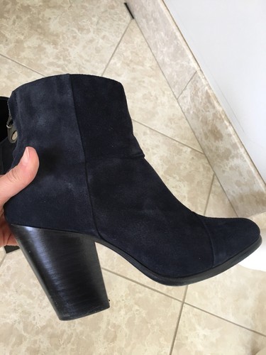 Rag & Bone Newberry Western Boot, Navy Suede, Black Heel, 36, - Picture 9 of 9