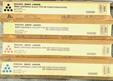 Genuine Ricoh Savin Lanier Toner Set K,M,C,Y MP C5000 MP C4000 MPC5000 MPC4000