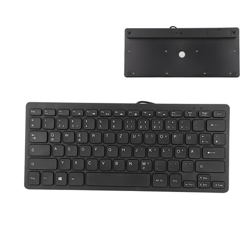 (German)Computer Keyboard 78 Keys Ultra Slim USB Wired Ergonomic Keyboard - Picture 6 of 12