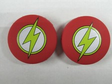 *NEW* 2X "FLASH" SUPERHEROS SILICONE VIBRATION DAMPENERS TENNIS RACQUETS