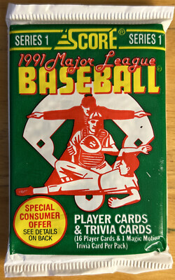 1991 Score Pack Lee Guetterman Yankees (Top) Lance Johnson White Sox (Back)
