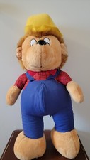 Vintage ACE 1989 The Berenstain Bears PAPA BEAR Plush Stuffed Animal Red Shirt