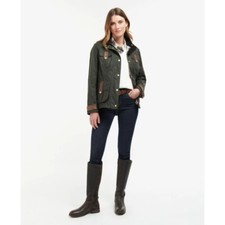 Barbour Premium Defence Ladies Wax Jacket Size 12