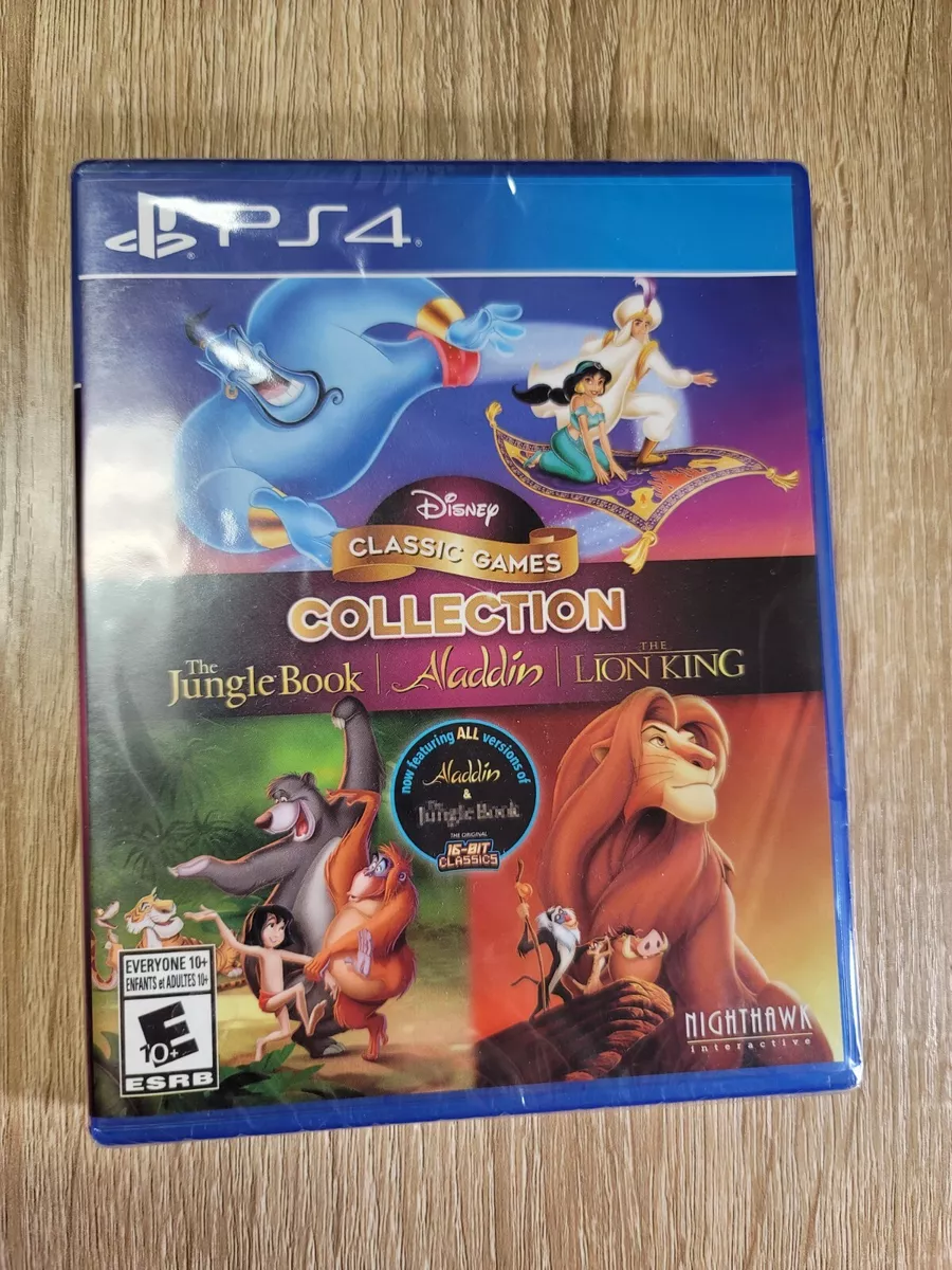 Classic games collection: the Jungle book, Aladdin, the Lion King. King ps4