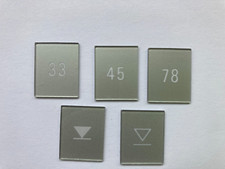 RARE VINTAGE NEW OLD STOCK THORENS TD 126, TD 127 & TD 226 KNOB SILVER INSERTS