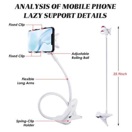 Flexible Phone Holder Bed Desk Tablet Mount Lazy Stand For iPhone Samsung iPad - Picture 8 of 22